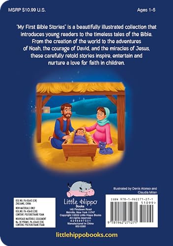 Little Hippo Books My First Bible Stories | Religious Books for Kids | Bible Stories | Kids Books | Children’s Padded Board Book