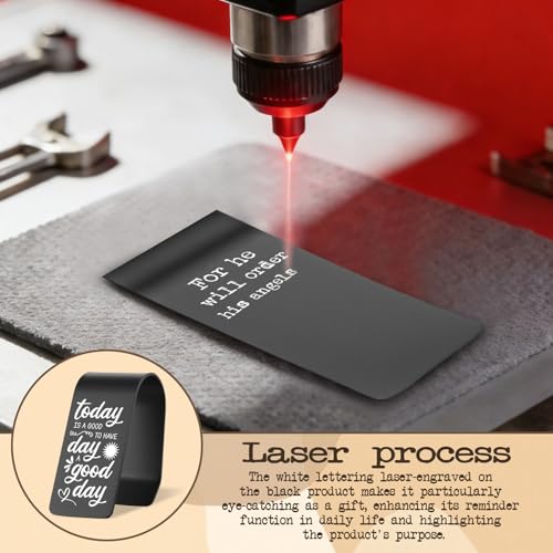 Black Engraved Stainless Steel Car Visor Clip Today Is a Good Day, Positive Quote Visor Clip, Safe Driving Gifts for Family Friend Driver, Travels Birthday Graduation for Her Him Gifts VVA336 - color: Black-Today Is a Good Day