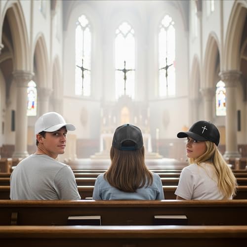 Christian Hats for Men Women,Jesus Cross Hat Christian Religious Gifts for Birthday/Christmas - color: 11.black