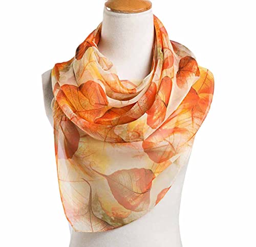 Pokeedioty Scarfs for Women Lightweight Scarves Elegant Floral Pattern Sheer Scarfs Shawls Wraps - color: Yh-109