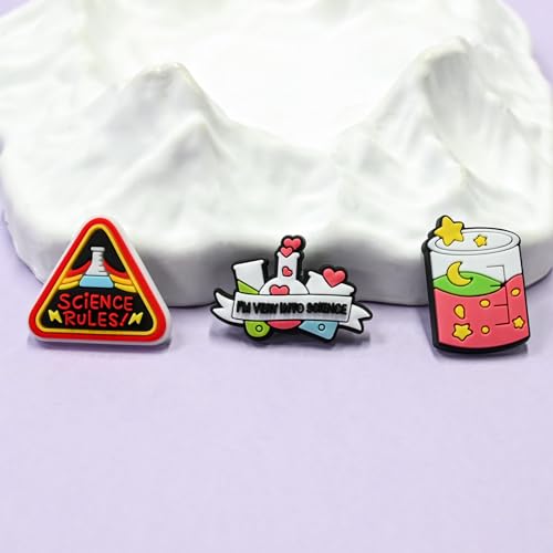 Cute Pins Bulk, Funny Lapel Badge Pins Rubber Brooch Pins for Backpacks, Hats, Bags - style: Science-24PCS