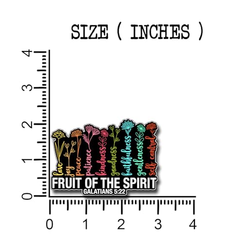 (3Pcs) Fruit of The Spirit Sticker Christian Inspirational Decals Decorate Books Laptop Phone Water Bottles Kindles Tumbler Waterproof Vinyl Stickers 3 x 2,3" Inch - color: Fruit of the Spirit