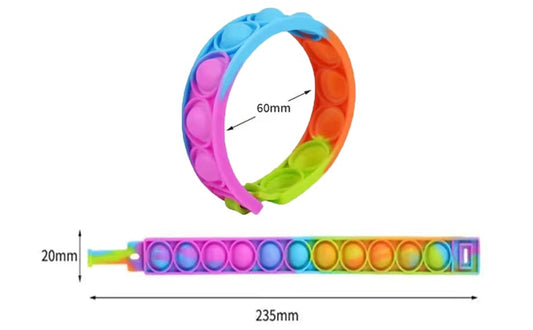 30 Pcs Pop Bracelet Bubble Fidget Toys for Party Favors, Hand Finger Silicone Wristband Bulk for Student Classroom Prizes, Goodie Bag Fillers Stuffers Birthday Christmas Valentine Gifts for Kid - style: 30pcs