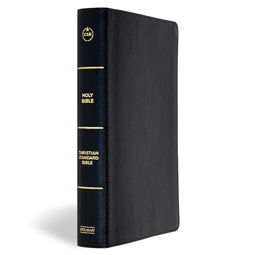 CSB Everyday Study Bible, Black Bonded Leather, Black Letter, Study Notes and Commentary, Illustrations, Articles, Charts, Easy-to-Carry, Easy-to-Read Bible Serif Type
