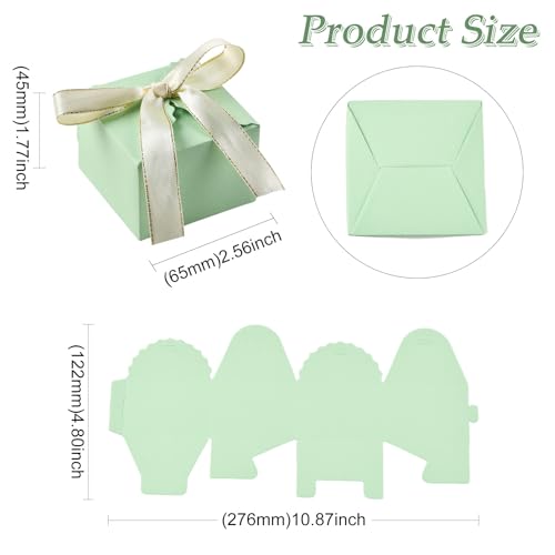 Gythara Square Wavy Theme Paper Boxes, Mini Square Present Boxes with Ribbon for DIY Party Favor, Wedding, Jewelry, Birthday Decor-6.5x6.5x4.5cm, 30 pcs 5 Colors - color: Square Wavy Present Boxes-30 pcs