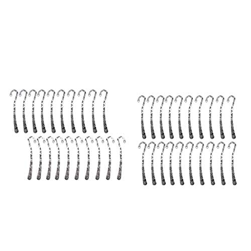Esquirla 40x Tibetan Classic Bookmark Hooks Beading Book - color: 40pcs Tibetan Silver