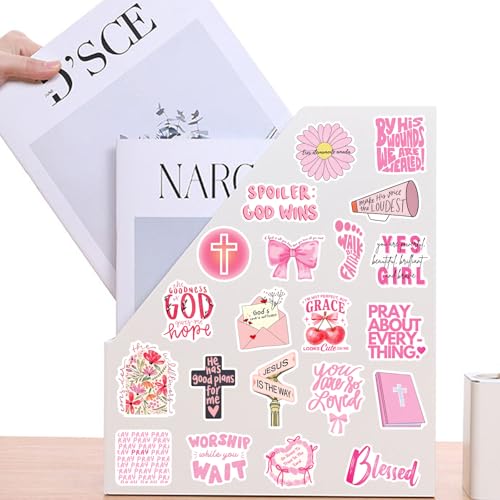 100 Packs Christian Bible Verse Stickers for Water Bottles Laptop Phone Computer Guitar Skateboard Scrapbook Journal Inspirational Bible Sticker Pack Waterproof Aesthetic Decals for Teens Girls