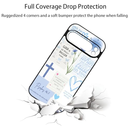 Bible Verse Phone Case Shockproof Protective Christian Jesus Phone Cover for Google Pixel 9 Pro - color: Christian, size: Google Pixel 9 Pro