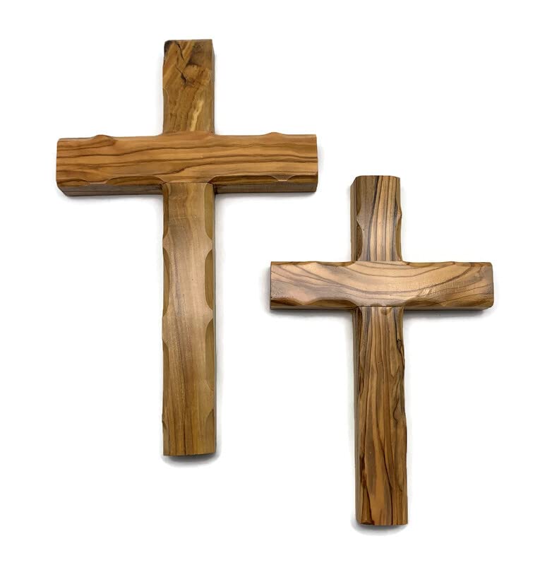 iHoly Land Crafts Olive Wood Wall Cross, Handmade in Bethlehem, 10x6in - size: 10"L x 6"W