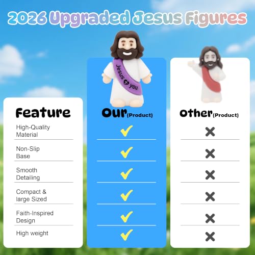 YuDanae 100pcs Little Jesus Figures,Mini Jesus Loves You Figures - color: Multicolor2, size: 100PCS