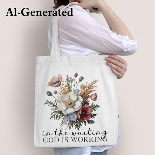 Christian Tote Bag Jesus Religious Reusable Bible Bags for Shopping Work Travel Church Christian Gift Totes - color: Tote-16