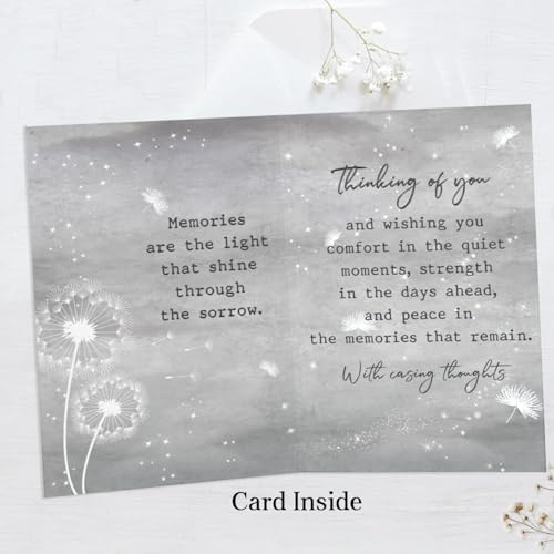 Sympathy Card Loss of Someone, Thoughtful Bereavement Cards, Thoughtful Condolence Cards to Sincerely Comfort Family Friends. - color: #6