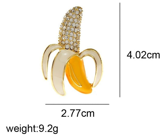 Cameo Brooch Vintage Silver Tone Lady Portrait Brooch Pins for Women Victorian Jewelry Crystal Rhinestone Brooches for Hat Scarf Collar Lapel Handbags Shawls for Christmas - color: banana brooch-2 Pack