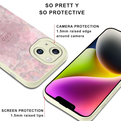 Floral Flowers Jesus Christian Phone Case for iPhone 14 Case God Pattern Shockproof Soft Protective for Women Men Phone Cover Funda for iPhone 14 6.1 Inch - color: God, size: for iPhone 14
