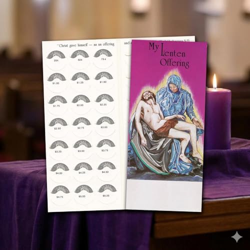 $10 Pieta Lenten Offering Quarter Coin Folders (Pkg of 50)