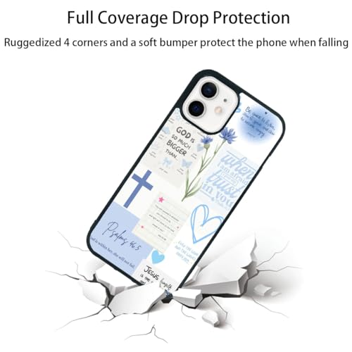Bible Verse Phone Case Shockproof Protective Christian Jesus Phone Cases for iPhone 12 Mini - color: Jesus, size: iPhone 12 Mini