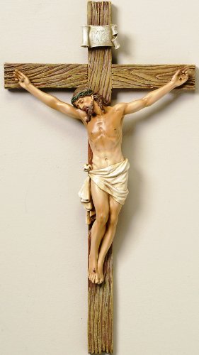 Joseph's Studio by Roman, Renaissance Collection, 13.75 Inch Crucifix, Jesus on the Cross, Religious Home Decor, Catholic Gift