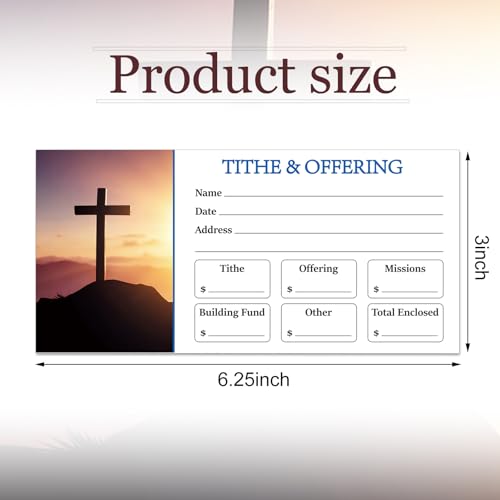 Eaasty 200 Pcs Church Offering Envelopes Bill Size Donation,Cross Style - style: Cross Style