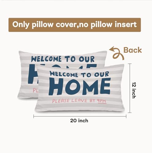 Farmhouse Throw Pillow Cover 12x20,Outdoor Porch Pillows - color: White-home