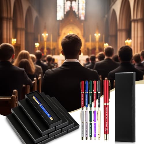 Fumete 30 Set Christian Pens Gifts Bulk with Quotes Box, Phrase Sign - style: Phrase Sign