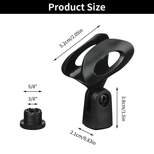4-Pack Universal Microphone Clip Holder for Handheld Microphones