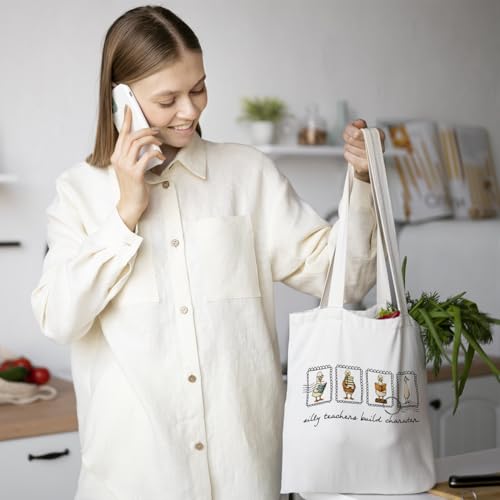Chicimln Teacher Appreciation Gifts Tote Bag, Kindergarten Preschool Teacher Gifts Canvas Tote Bags - color: Teacher Gift 01