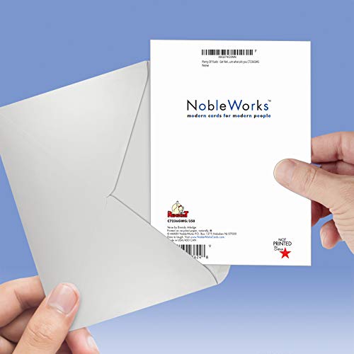 NobleWorks - Funny Get Well Greeting Card - Hilarious Feel Better Notecard with Envelope - Plenty of Fluids C7236GWG - style: Plenty Of Fluids