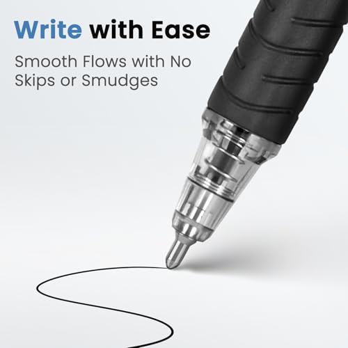 Sooez 60 Pack Bulk Pens Ballpoint, Smooth Writing Pens with Soft Grip - color: Black, size: 60 Count (Pack of 1)