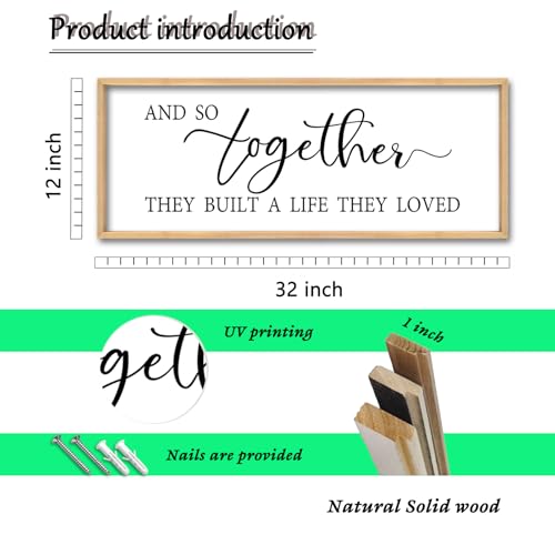And So Together They Built A Life They Loved Wall Decor 32"X12" Wood - color: And So Together They Built A Life They Loved (Wood), size: 32"L x 12"W