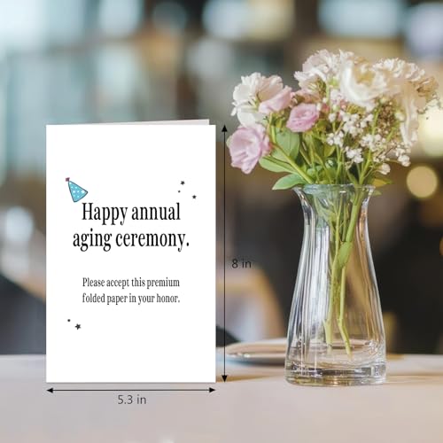 Funny Birthday Card for Men Women, Witty Aging Ceremony Birthday Card for Friend Coworker Family, Happy Annual Aging Ceremony Cards - color: Aging Birthday