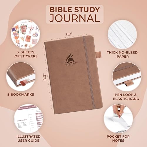 Clever Fox Bible Study Journal, Guide, Supplies for Women A5 Terracotta - color: Dark Terracotta, size: A5 (5.8'' x 8.3'')