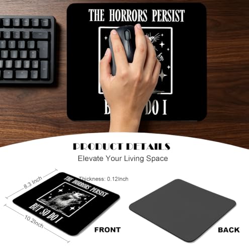 Gothic Opossum Quote Mouse Pad,Sarcastic Alternative Lover Gift - color: Black Funny Inspirational-15