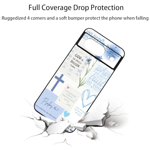 Bible Verse Phone Case Shockproof Protective Christian Jesus Phone Cover for Google Pixel 8 - color: Christian, size: Google Pixel 8