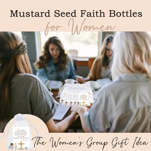 50 Pack Christian Faith Favors Bulk, Mini Glass Bottle Keepsakes with Matthew 17:20 Cards & Organza Bags, "Move Mountains" Religious Inspirational Gifts for Church, Baptism, Sunday School(White-Cross-50Pcs) - color: White-Cross-50Pcs