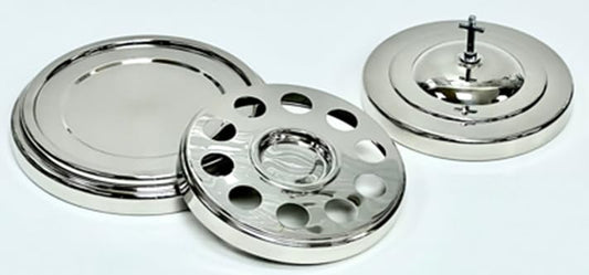 Miracle Meal Silver Communion Set, 10-Cup, Tray + Lid + Base Insert Kit