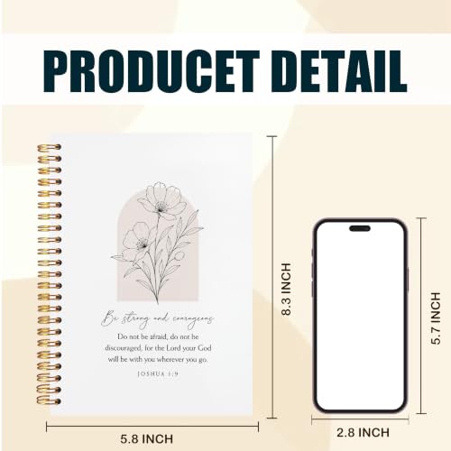 Christian Joshua 1:9 Bible Verse Notebook for Women 5.5x8.3 - color: Joshua