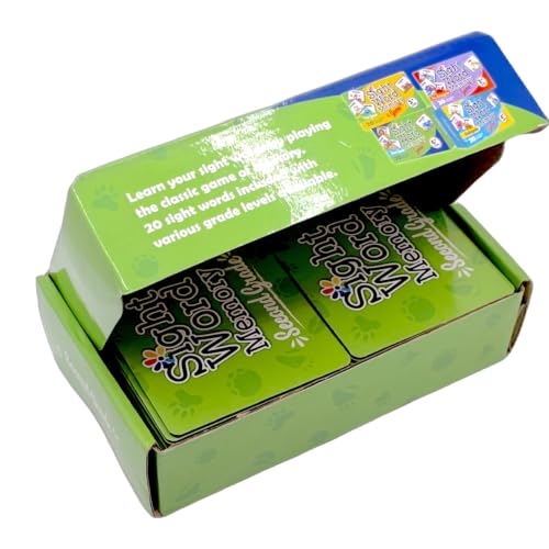 Sight Word Memory Game for Kids Ages 4-8, Matching Card Game for Preschool, Kindergarten, 1st & 2nd Grade, Learn to Read Educational Reading Game for Homeschool & Classroom (Second Grade)