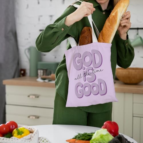 Preppy Coquette Pink Tote Bag, Trendy Shoulder Canvas Tote Bags, Durable Reusable Grocery Bag for Shopping and Travel - color: Purple God