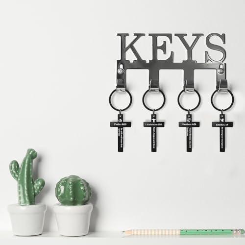 45 Pcs Christian Cross Keychain Bulk 15 Styles - color: Black, style: Bible