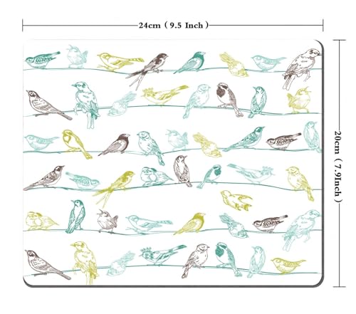 TSSOHU Mouse Pad, Birds Mouse Pad, Mousepad Rectangle Customized Mouse Pads with Designs Non-Slip Rubber Smooth MousePads for Computer Laptop, 9.5*7.9 Inch, WMJMP2413 - color: WMJ113