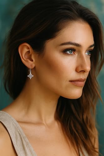 AeraVida 925 Sterling Silver Celtic Triquetra Cross Earrings| Irish Trinity Witches Knot Spiritual Jewelry for Women| Christian Cross Sterling Silver Jewelry (Dangle)