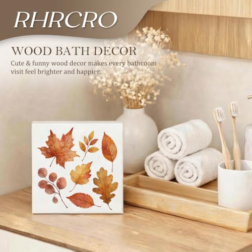 Fall Leaves Decor Wooden Box Sign - color: Fall-13
