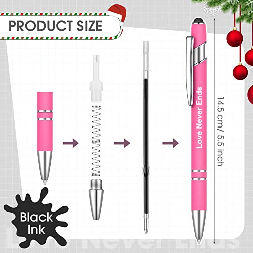 Sabary 12 Pcs Motivational Pens Stylus Tip Black Ink, Pink - color: Pink
