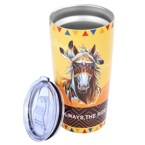20oz Western Tumbler, Indian Tumblers, Native American Gift - color: Indian