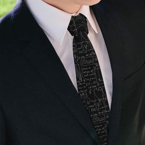 Men's Neckties, Novelty Printed Skinny Tie for Work Casual Party - color: Math
