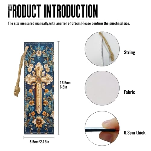 Bible Cover Case for Women Men Large Size Bible Holder with Bookmark Bible Carrying Case ladies Bible Bag,Size M-2XL - color: Blue Cross, size: X-Large
