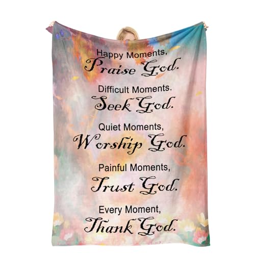 COMFAR Christian Gifts for Women Faith, Inspirational/Religious/Spiritual/Baptism Gifts for Adults/Girl, Soft Throw Blankets for Women/Men, First Holy Communion Gifts for Girls 40"x 50" - color: Bible1, size: 40" x 50"