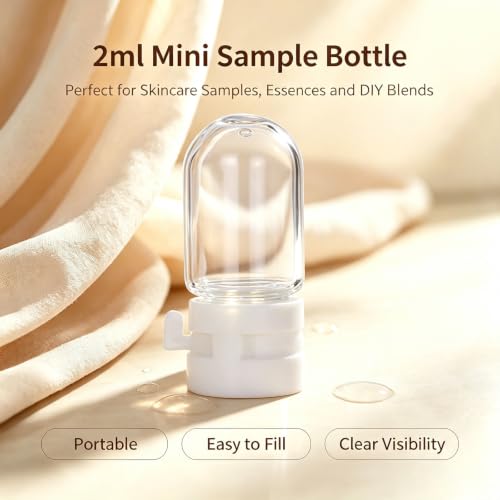 2ml 0.068 fl oz Essential Oil Samples Bottles, 20 Pack, Clear