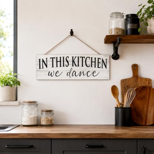 Farmhouse In this Kitchen, we dance Signs Wall Hanging 6" x 14.5" - color: Kitchen