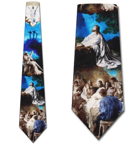 Religious Ties Mens Biblical Scene Necktie Cross Tie Christian Neckties